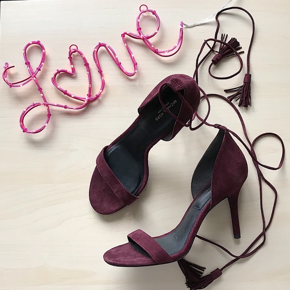 Michael kors rosemary burgundy laceup suede sandal - Picture 4 of 5